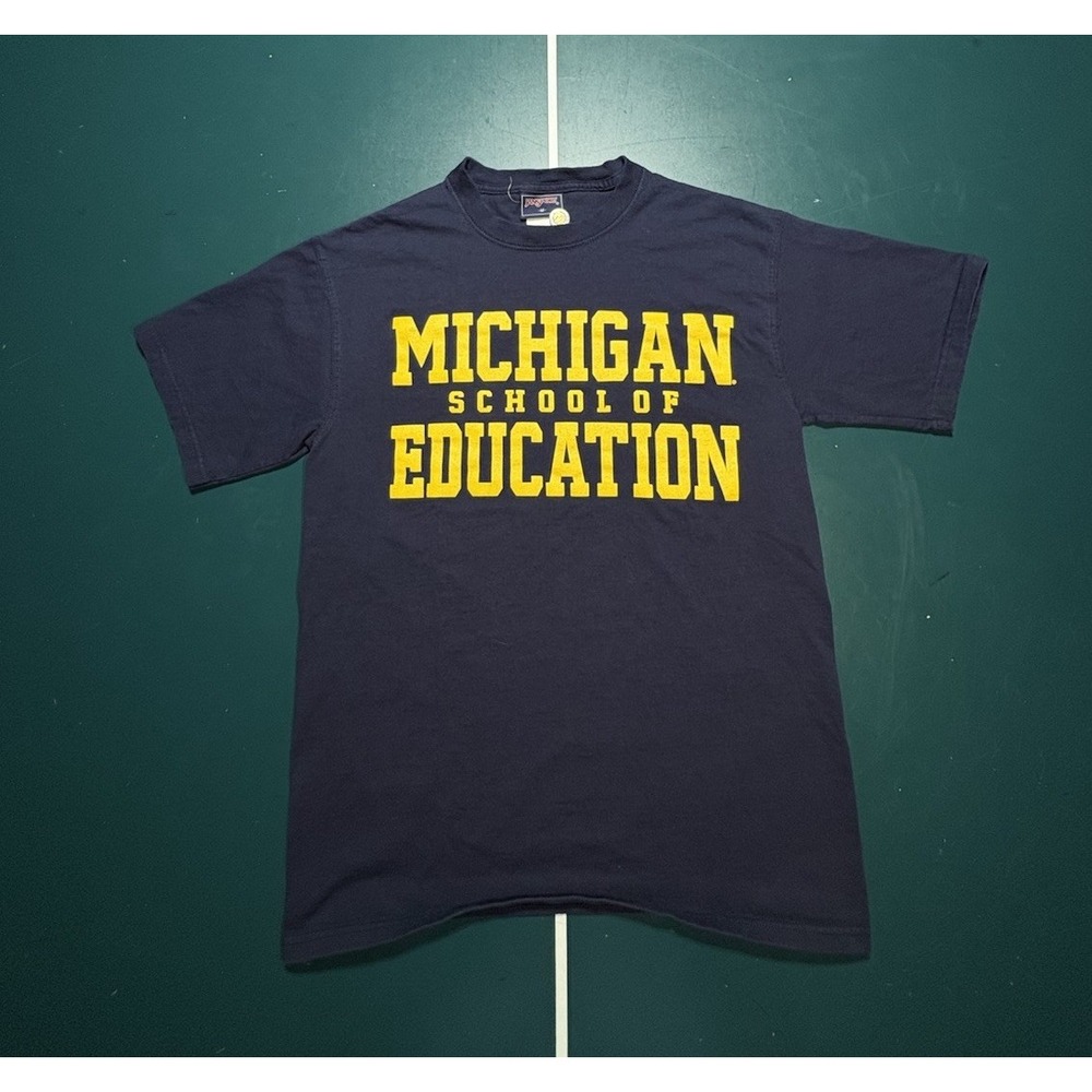 Vtg University Of‎ Michigan T Shirt Mens Medium School Of Education 90s Jansport